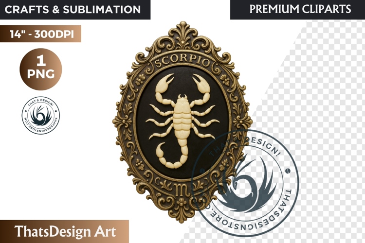 Vintage Zodiac Cameo Clipart Antique Horoscope Graphics PNG