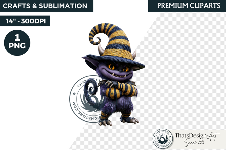 Halloween Little Monster Clipart Png, Spooky Cute Fantasy