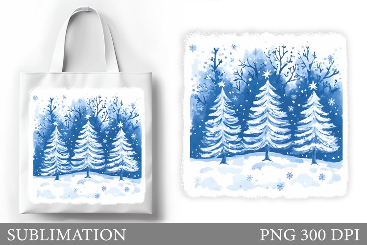 Christmas Tree Tote Bag. Christmas Tote Bag Sublimation example image 1