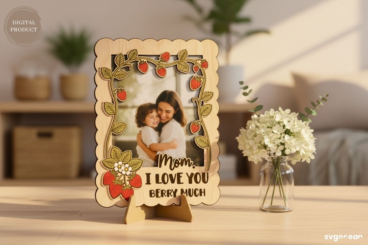 Mothers Day Photo Frame Laser Cut | Layered | SVG