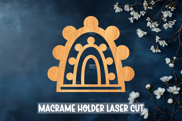 Rainbow Macrame Holder Laser cut, Home decor Laser Cut