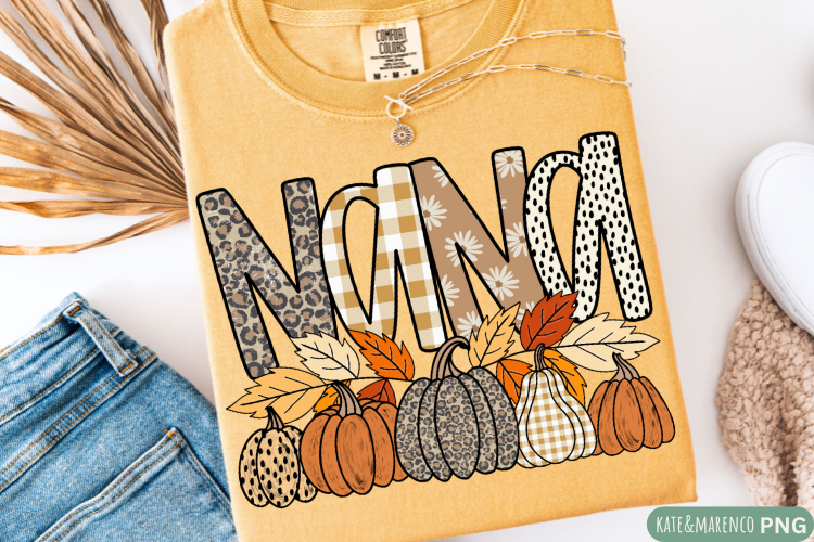 Fall Nana PNG | Thankful Nana PNG | Nana Pumpkin PNG
