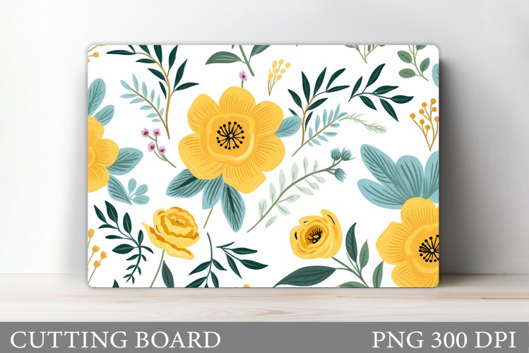 Flowers Cutting Board Design. Flowers Kitchen Cutting Board example image 1