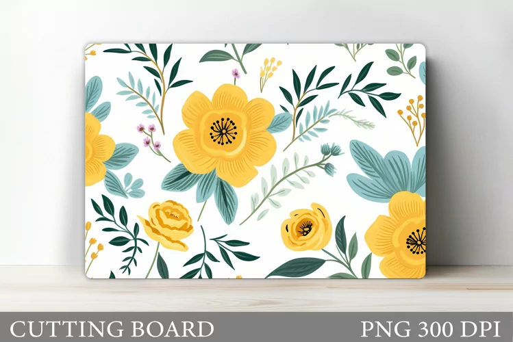 Flowers Cutting Board Design. Flowers Kitchen Cutting Board