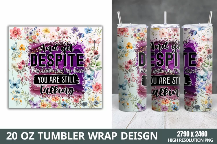 Funny Quotes 20oz Skinny Tumbler Sublimation,