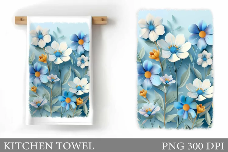 Flowers Kitchen Towel. Flowers Kitchen Towel Design