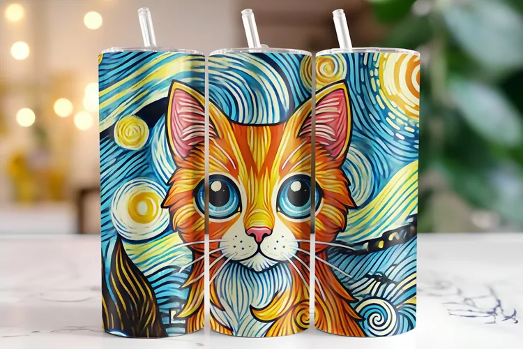 Cat Tumbler Wrap | Sublimation | Tumblers