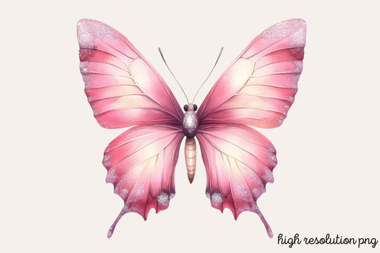 Pink Butterfly Clipart Image 5