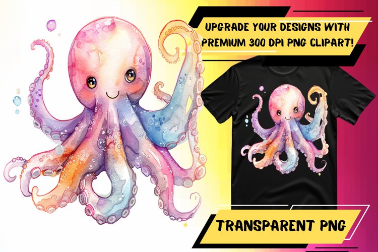 Adorable Watercolor Creature Design - Sublimation PNG