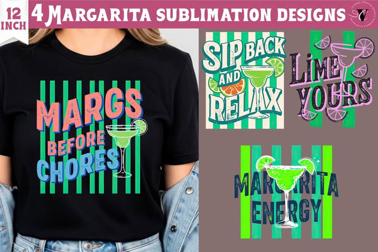 4 Summer Sublimation Clipart | Margarita PNG