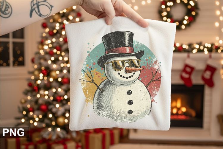 Christmas Snowman Sublimation - Christmas PNG Design