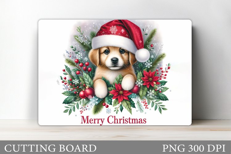 Christmas Dog Cutting Board. Christmas Cutting Board Design