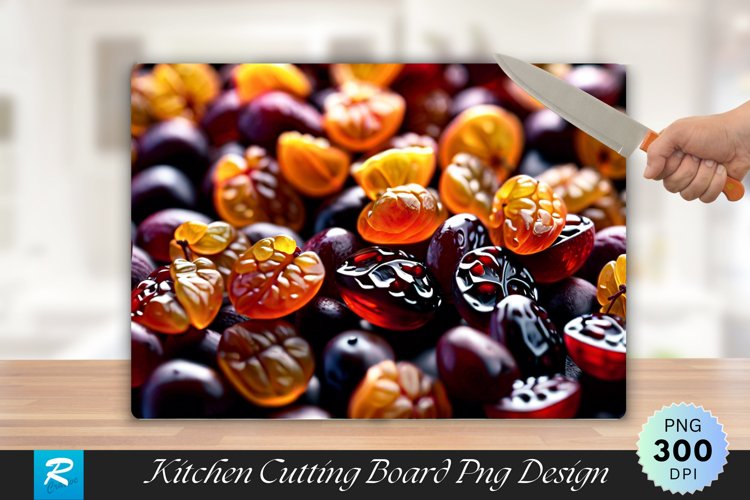Fresh Raisins Cutting Board Sublimation Design example image 1