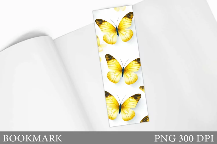 Butterflies Bookmark Design. Butterfly Bookmark Sublimation