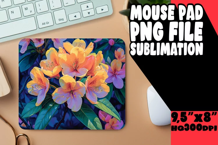 Blossom Bloom: Flower Pattern Mouse Pad