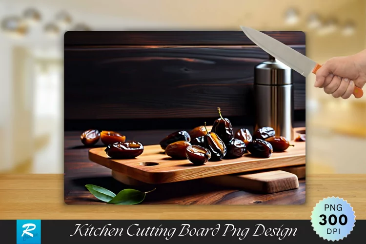 Wooden Board With Dates Cutting Board PNG Design