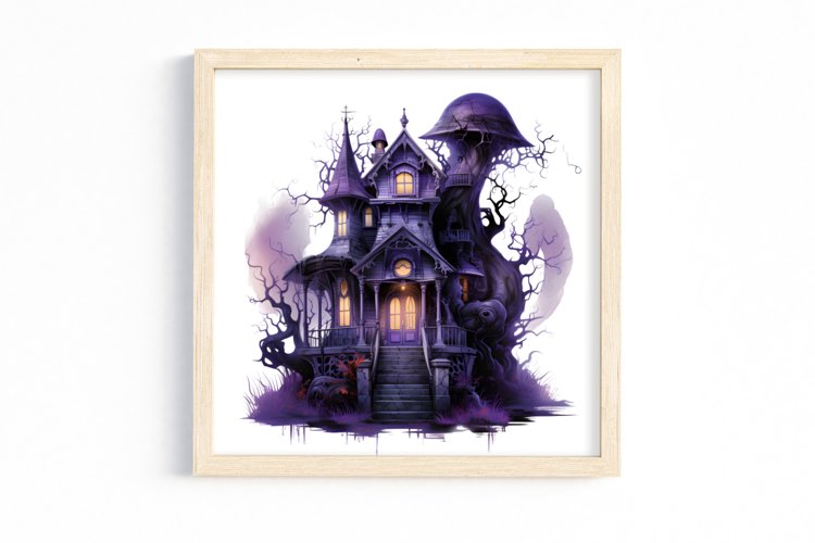 Purple Witch Sublimation Clipart example image 1