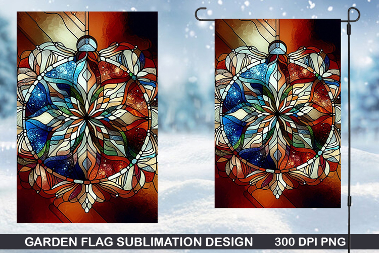 Garden Flag Sublimation| Christmas Garden Flag PNG Design