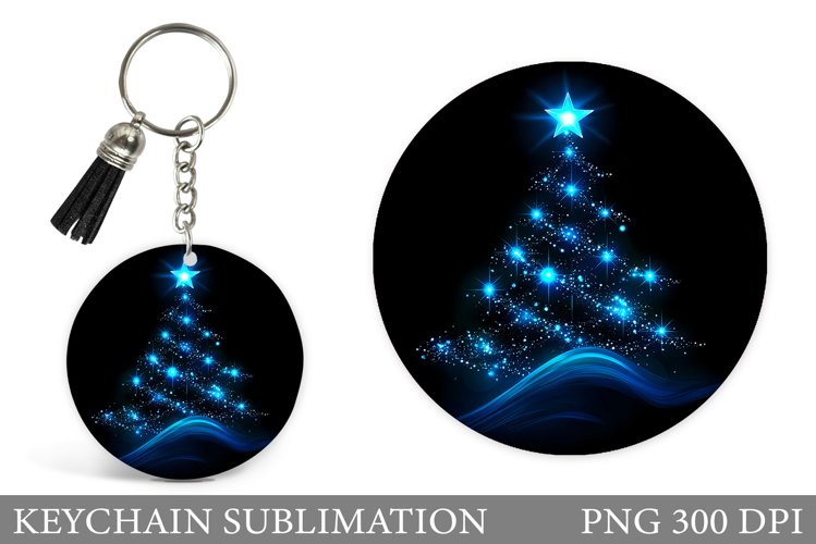 Christmas Tree Keychain. Christmas Keychain Sublimation