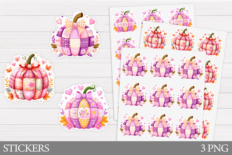 Pumpkin Sticker Printable. Pumpkin Bow Sticker Design example image 1