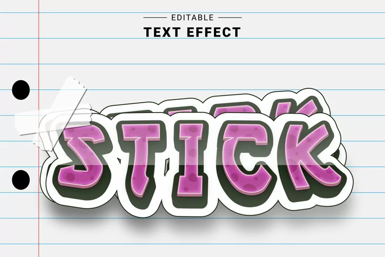 Editable Text Effect for Illustrator. Vector Graphic styles