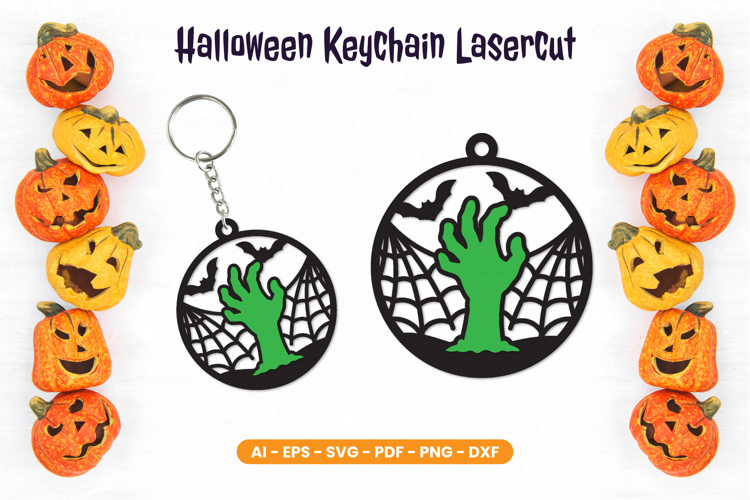 Halloween Keychain Lasercut