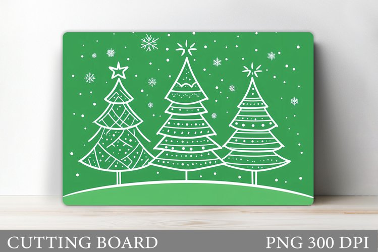 Christmas Tree Cutting Board Design. Kitchen Cutting Board example image 1