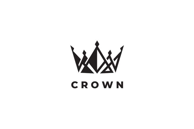 Abstract Crown Logo Design Vector Template