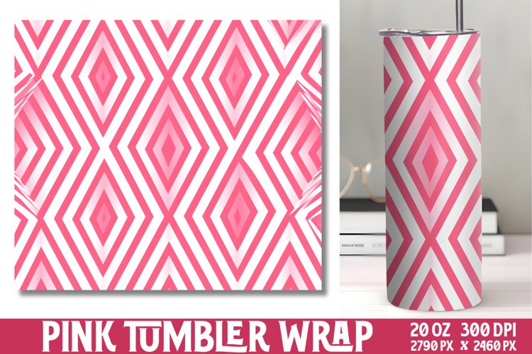 Pink Digital Paper Tumbler Wrap example image 1