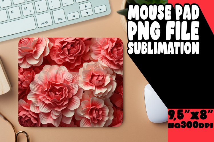 Upgrade Desk: 3D Floral Mouse Mats example image 1