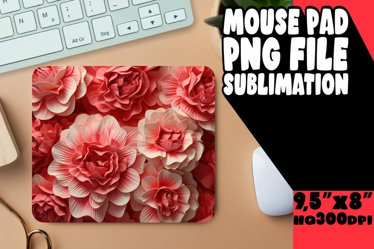 Upgrade Desk: 3D Floral Mouse Mats