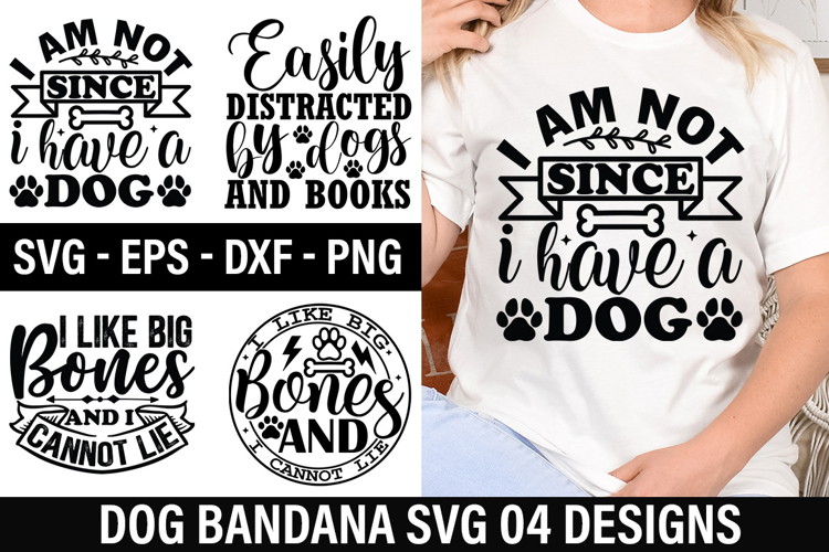 Dog Bandana SVG Design -i like big bones and i cannot lie