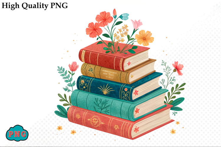 Watercolor Book Clipart Image 14