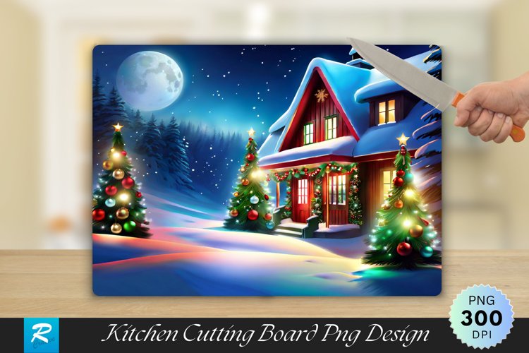Christmas Countdown Festive Cutting Board PNG Design
