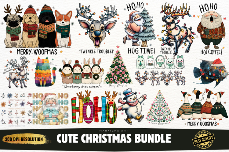 Cute Christmas Designs Set Bundle