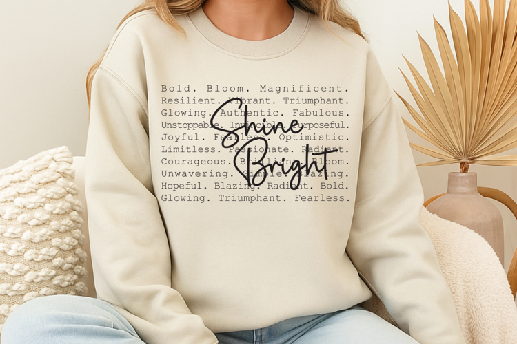 Shine Bright words SVG