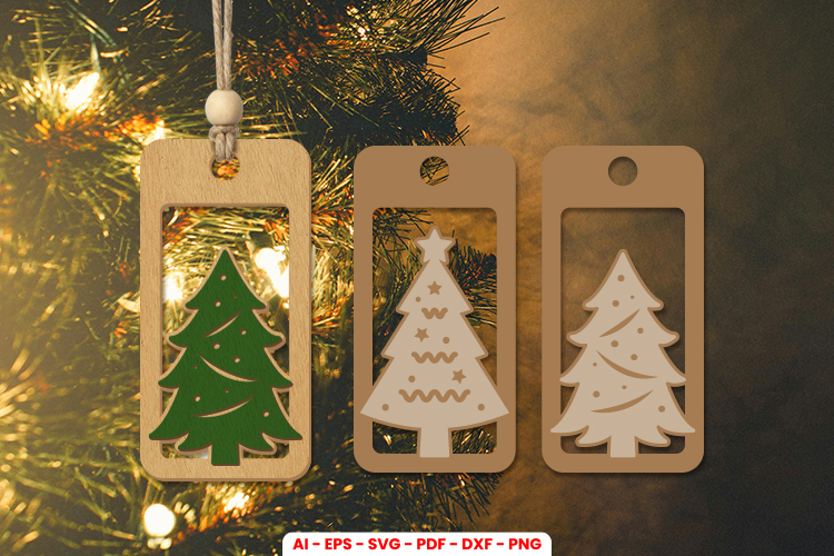 Christmas Tree Tag Laser Cut