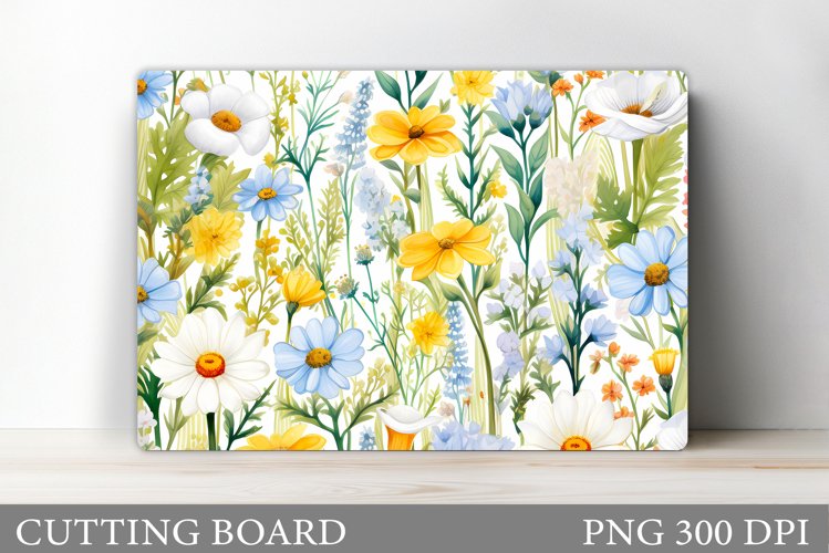 Wildflowers Cutting Board. Daisy Flowers Cutting Board