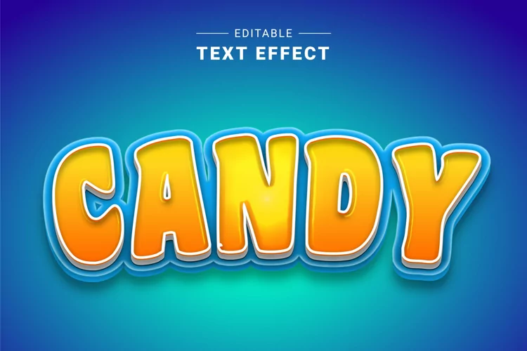 Editable Text Effect for Illustrator. Vector Graphic styles