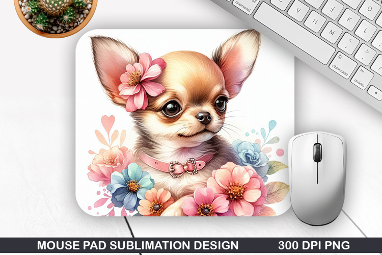 Yorkies Mouse Pad Sublimation, Animals Mouse Pad PNG Design