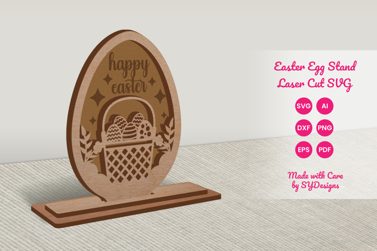 Easter Egg Stand Laser Cut SVG
