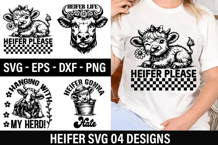 Heifer SVG Design - Hanging With My herd
