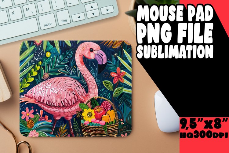 Tropical Flamingo Mouse Pad - Holiday Fun