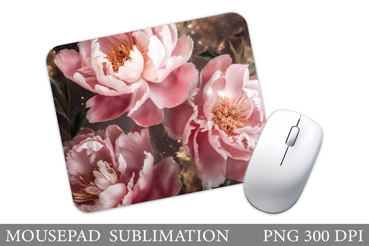 Pions Mouse Pad Sublimation. 3D Flowers Mouse Pad Design