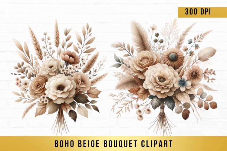 Boho Flowers Clipart Image 12