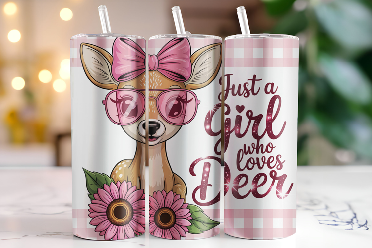 Just a Girl who Loves Deer Tumbler Wrap | Sublimation