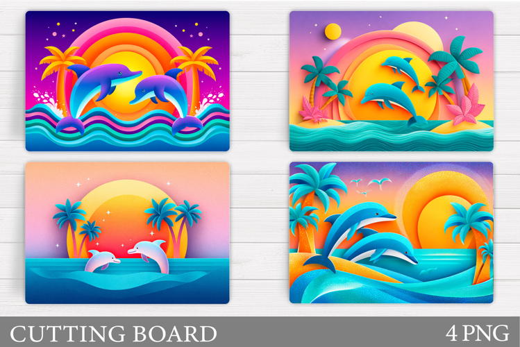 Dolphin Cutting Board Design. Dolphin Sublimation