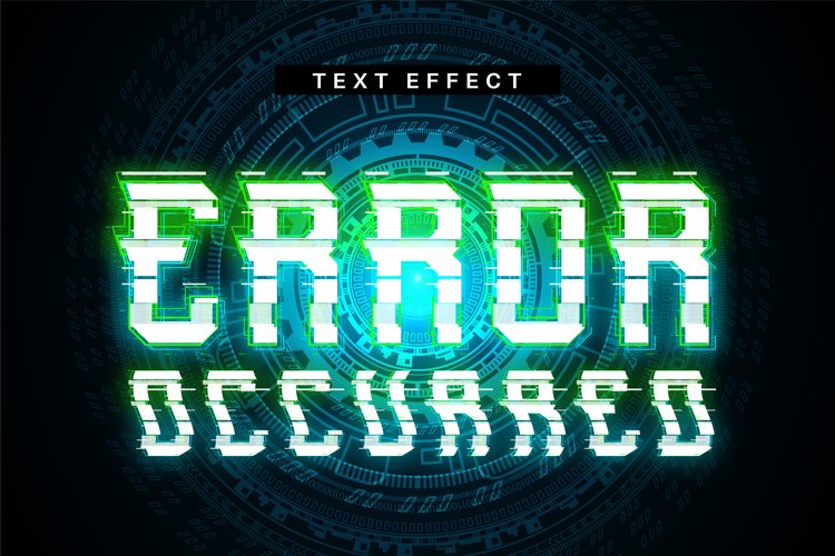 Editable Text Effect for Illustrator. Vector Graphic styles