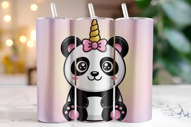 Unicorn Panda Tumbler Wrap | Sublimation | Tumblers