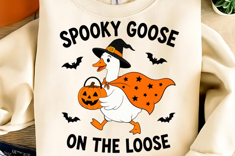 Spooky Goose On The Loose PNG, Trending Halloween PNG